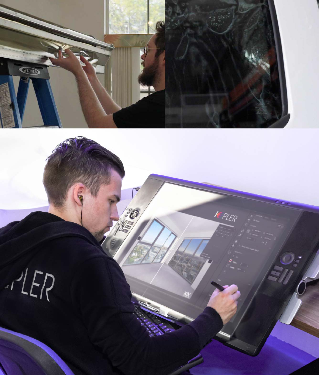 Kepler Specialist Performing Commercial Window Tinting in Keller Keller