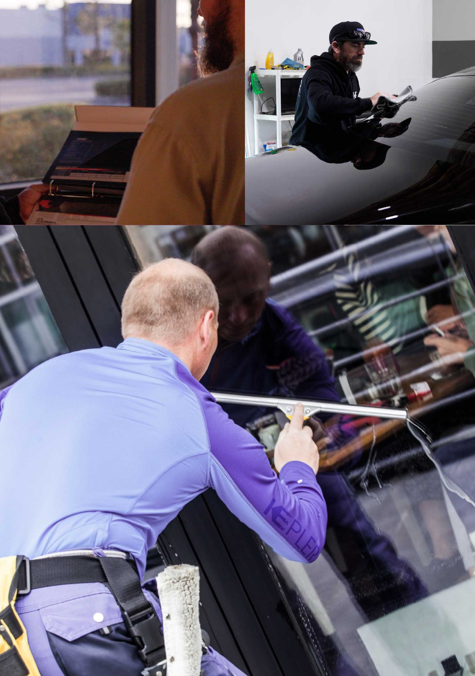 Kepler Expert Applying Anti-Graffiti Window Film to a Alice Shop Front