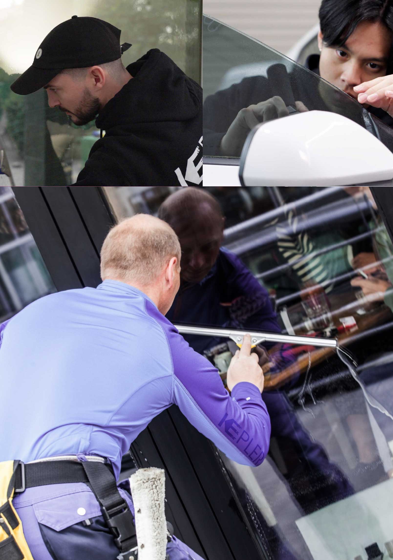 Kepler Professional Applying Anti-Graffiti Window Film to a Coventry Shop Front