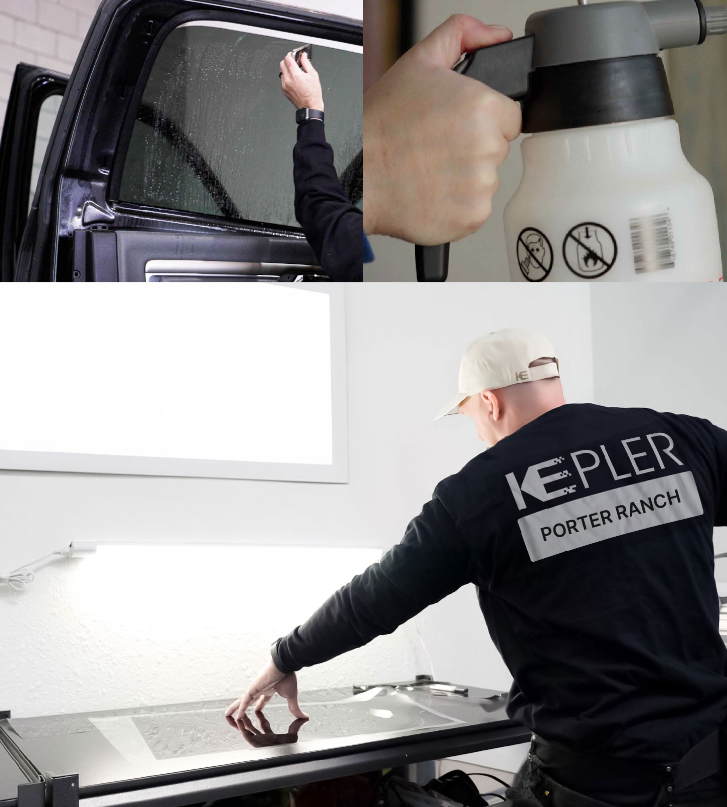 Window Tinting Specialist Cutting Film in Porter Ranch, California