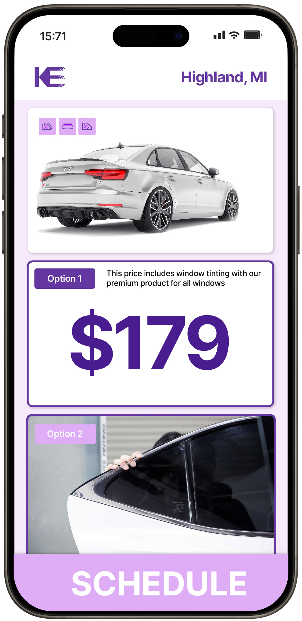 View Competitive Car Window Tinting Costs in Highland, Michigan