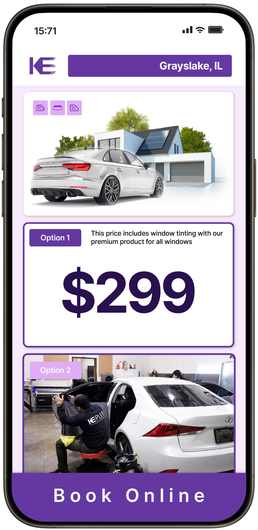 View Reasonable Tesla Window Tinting Costs in Zion, Illinois