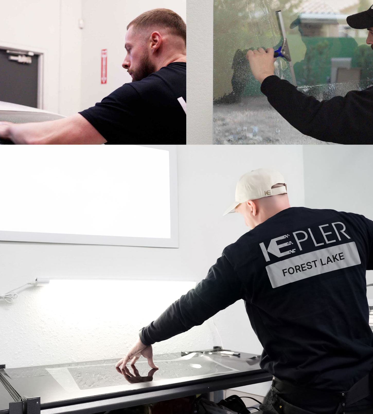 Window Tinting Specialist Cutting Film in Forest Lake, Minnesota