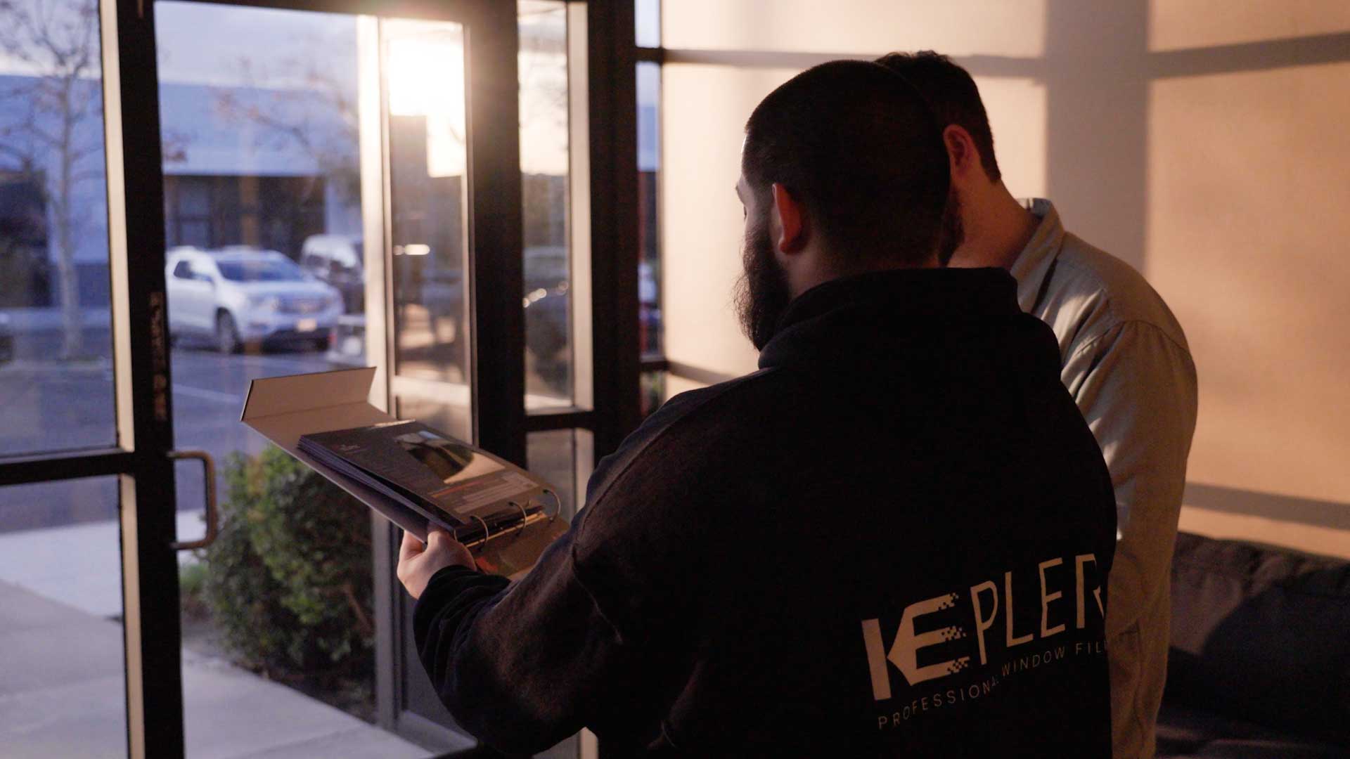 Kepler Specialist Providing Home Window Tinting Consultation in Alabama
