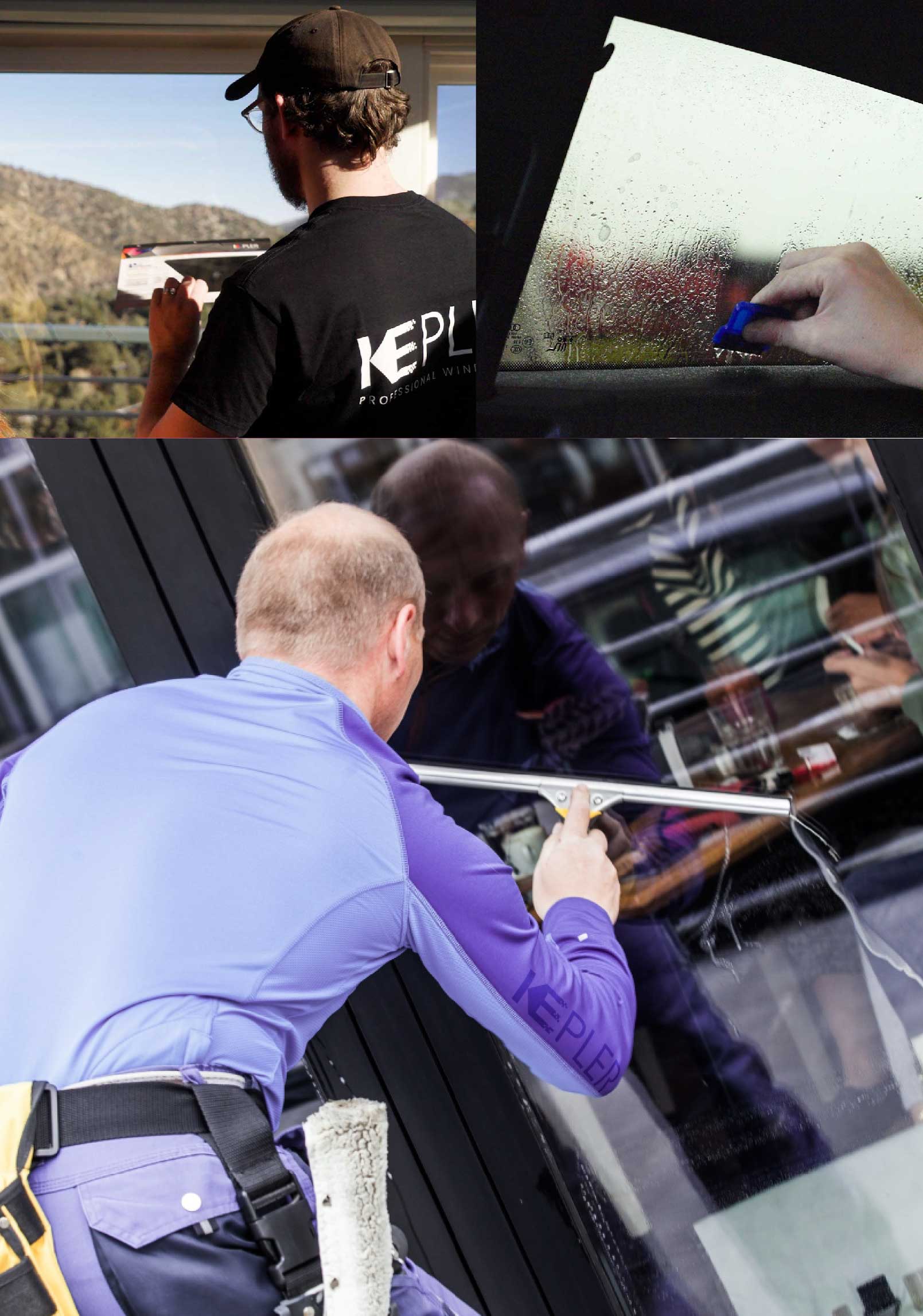 Kepler Professional Applying Anti-Graffiti Window Film to a Jackson Shop Front
