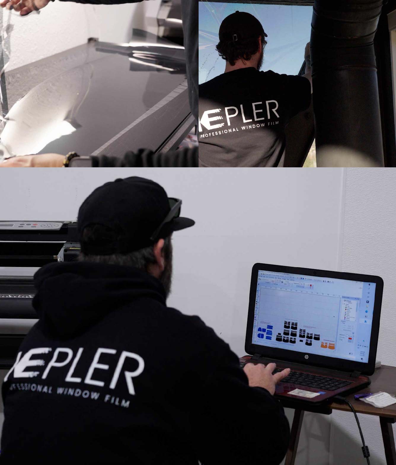 Ceramic Window Tinting Expert Cutting Film in Norristown, Pennsylvania
