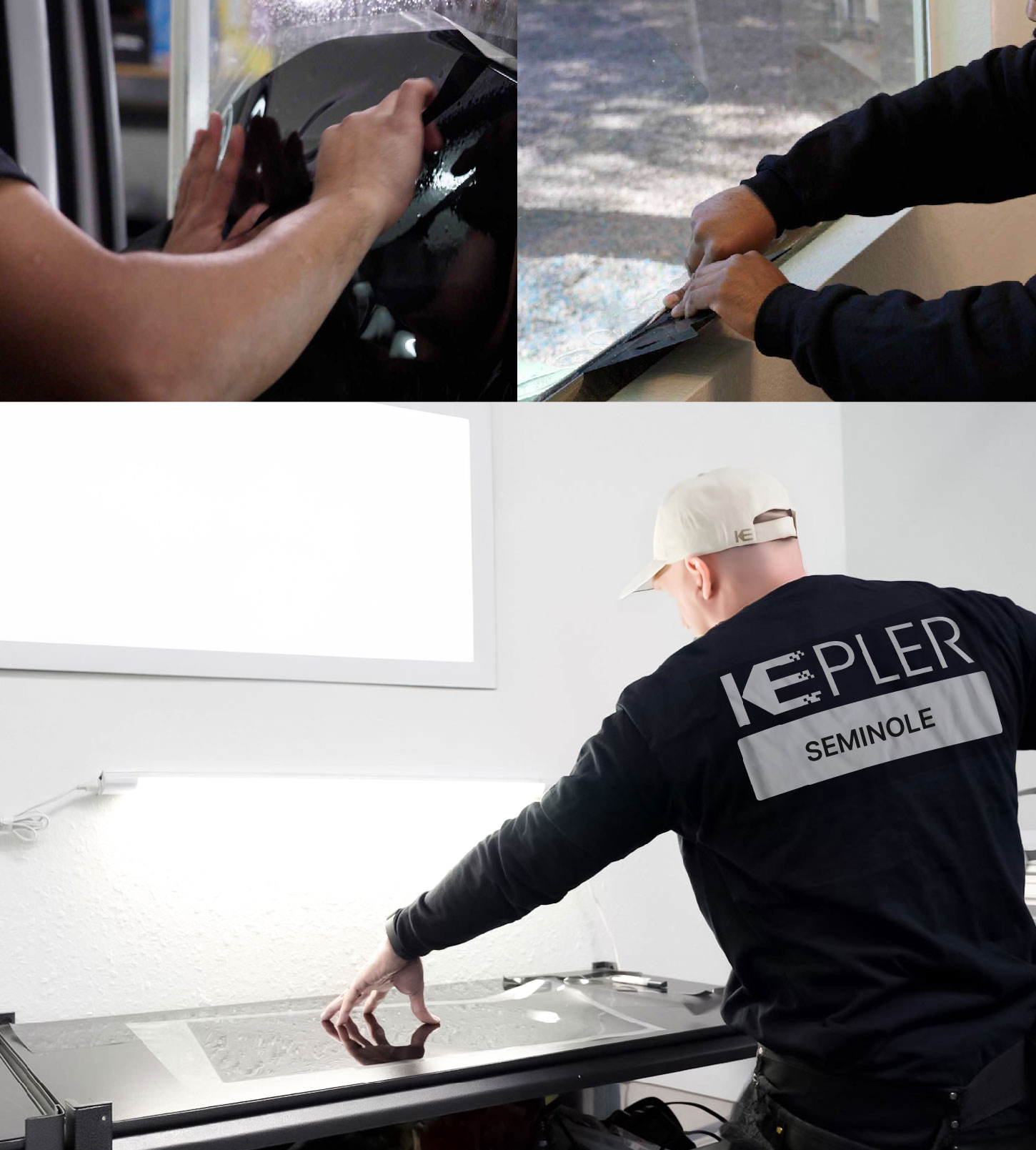 Window Tinting Specialist Cutting Film in Seminole, Florida