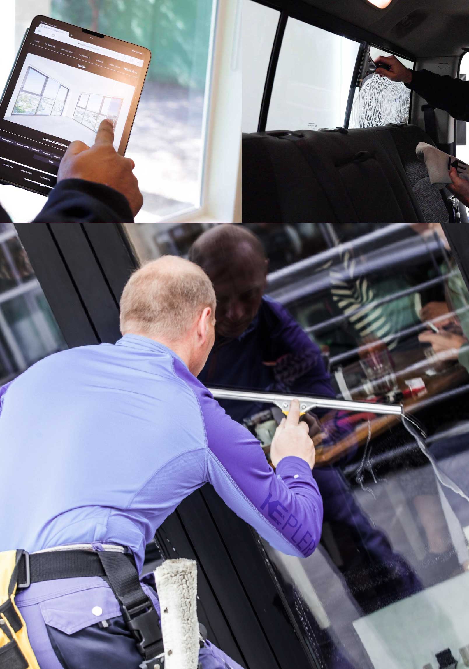 Kepler Expert Applying Anti-Graffiti Window Film to a Phoenixville Shop Front