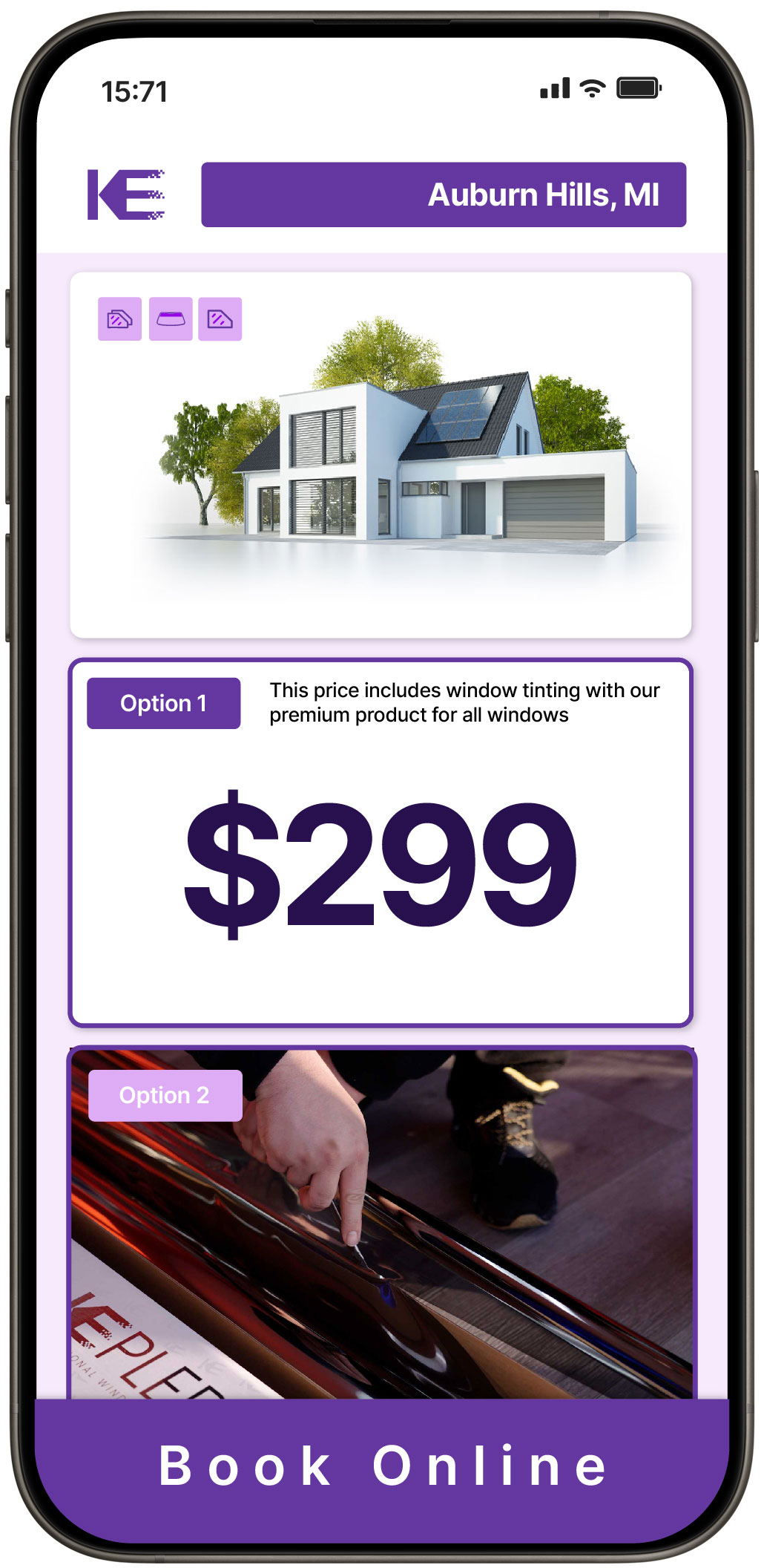 View Competitive Home Window Tinting Prices in Auburn Hills, Michigan