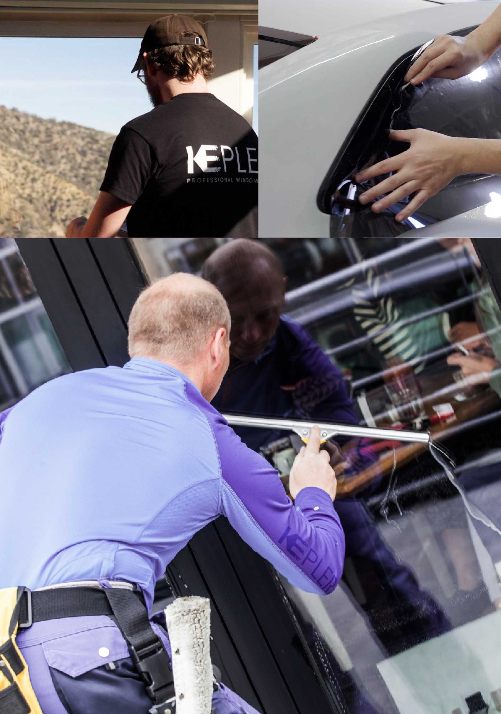 Kepler Expert Applying Anti-Graffiti Window Film to a Erie Shop Front