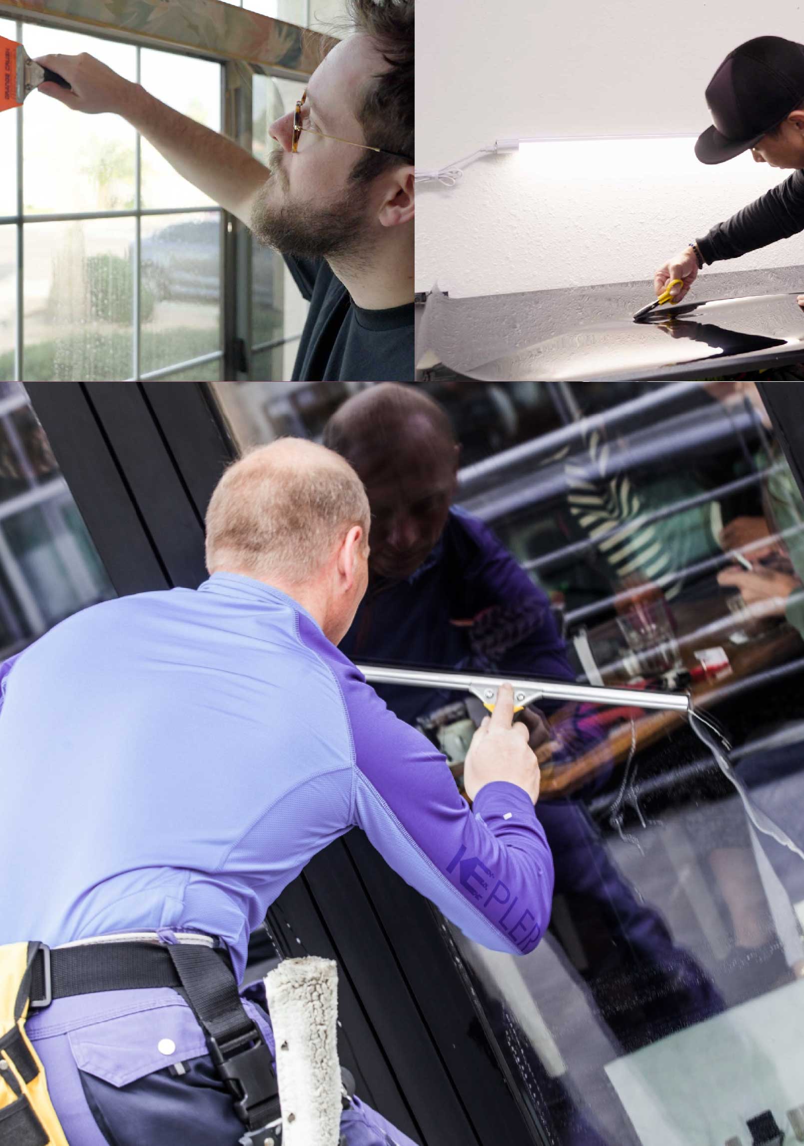Kepler Skilled Applying Anti-Graffiti Window Film to a Braintree Shop Front