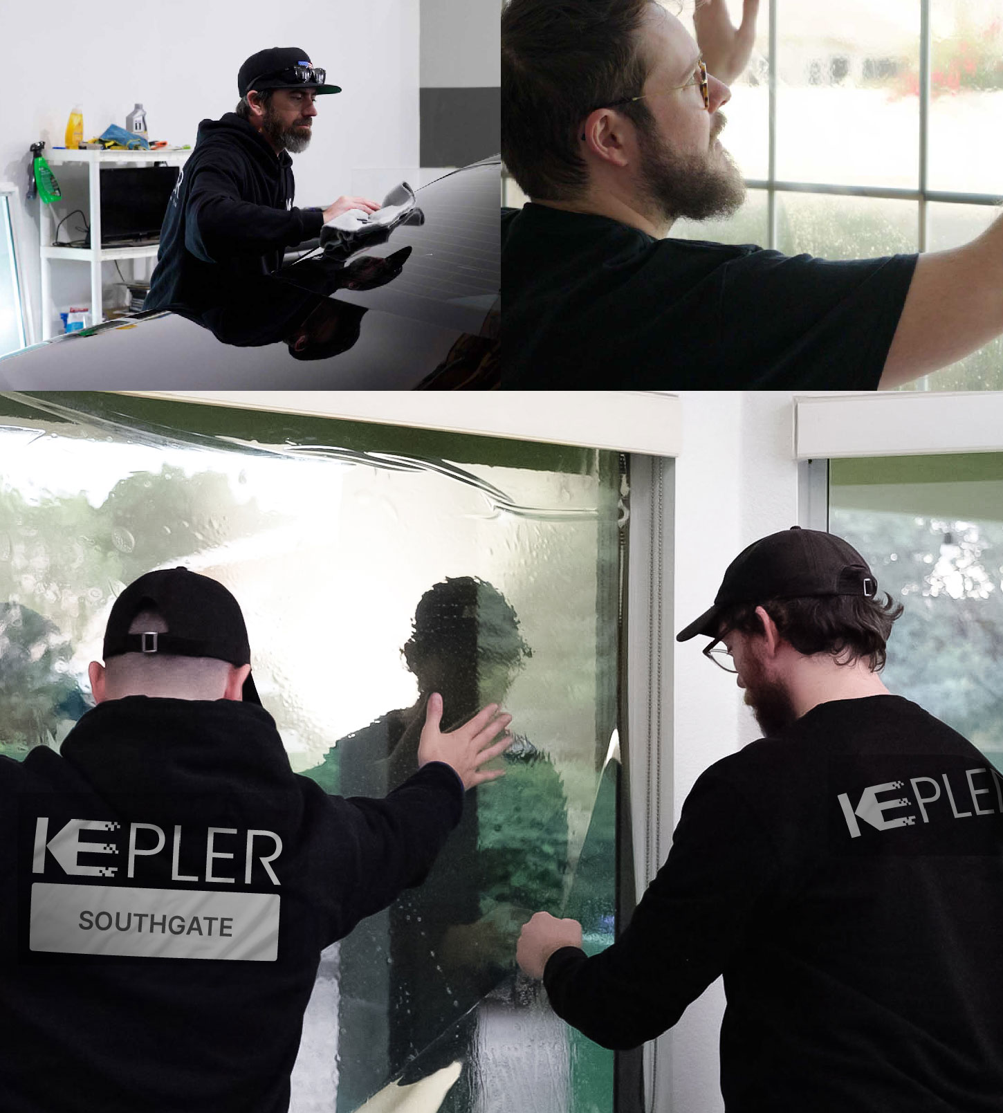 Kepler Technician Installing High-tech Window Tint to Home in Southgate
