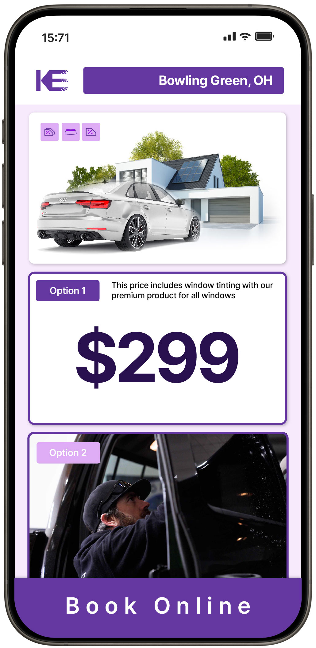 View Reasonable Tesla Window Tinting Prices in Cuyahoga Falls, Ohio