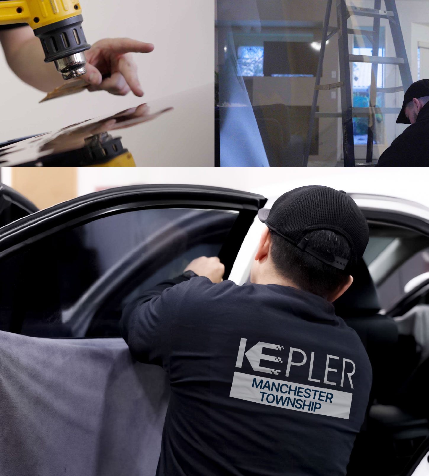 Automotive Window Tinting Expert Applying Film in Manchester Township, New Jersey