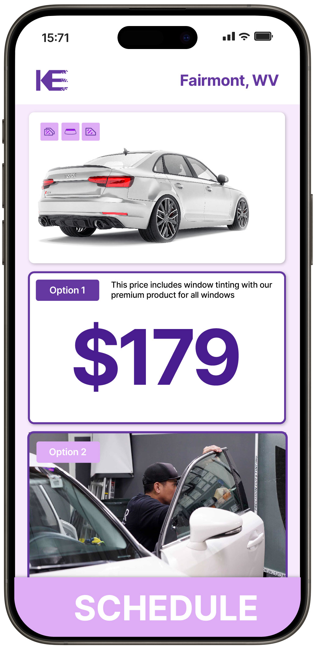 View Affordable Car Window Tinting Rates in Fairmont, West Virginia