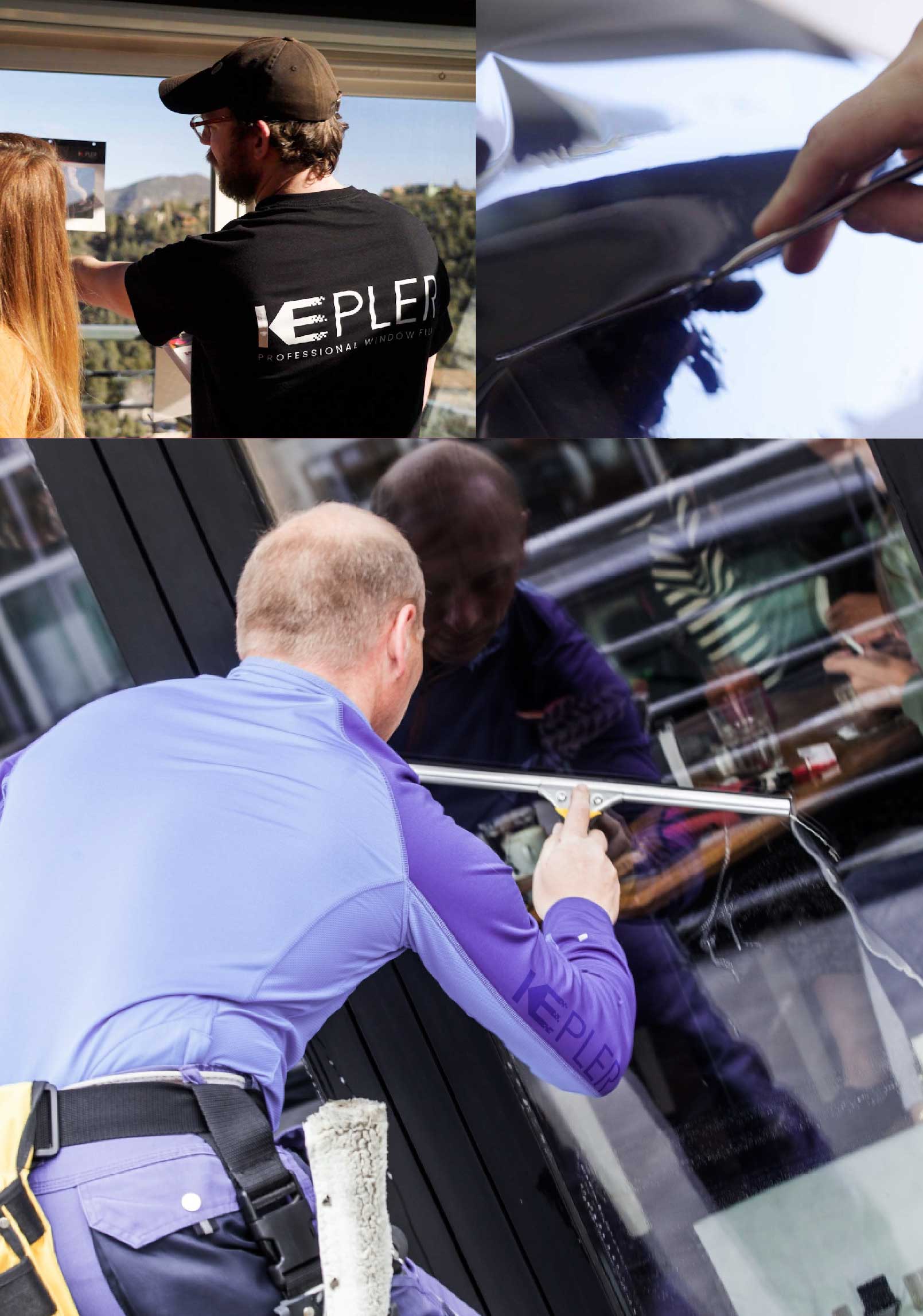 Kepler Professional Applying Anti-Graffiti Window Film to a Oak Lawn Shop Front