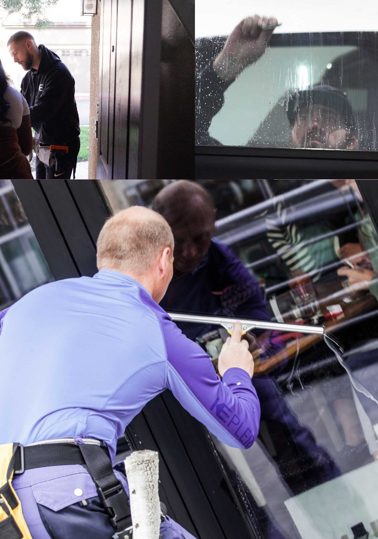 Kepler Professional Applying Anti-Graffiti Window Film to a North Port Shop Front
