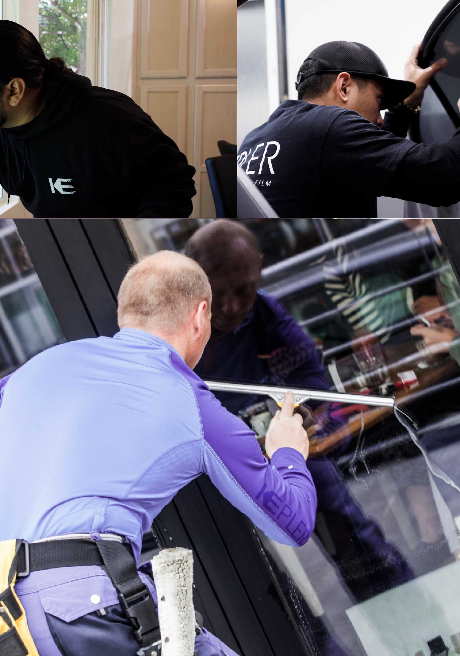 Kepler Expert Applying Anti-Graffiti Window Film to a Waterville Shop Front