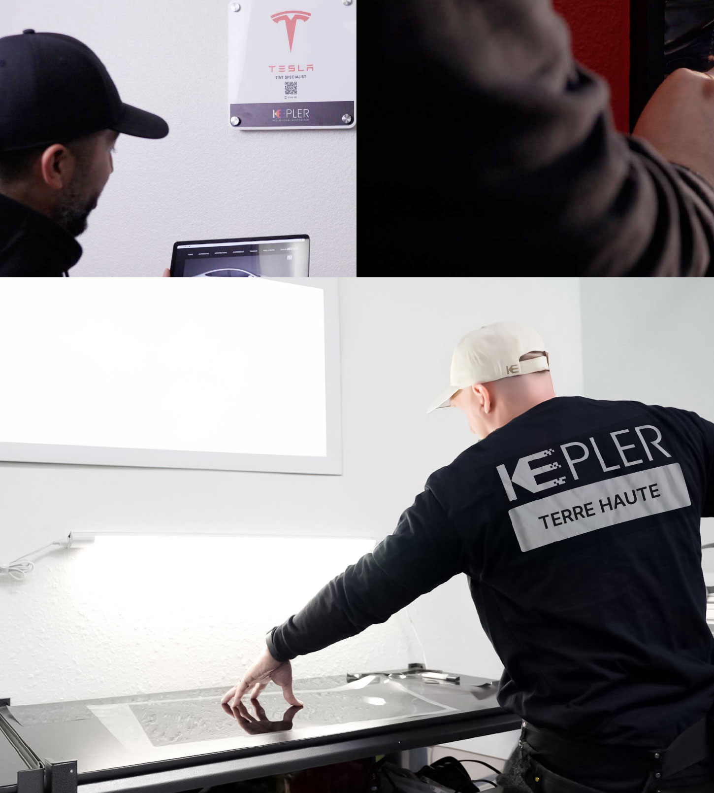 Window Tinting Specialist Cutting Film in Terre Haute, Indiana