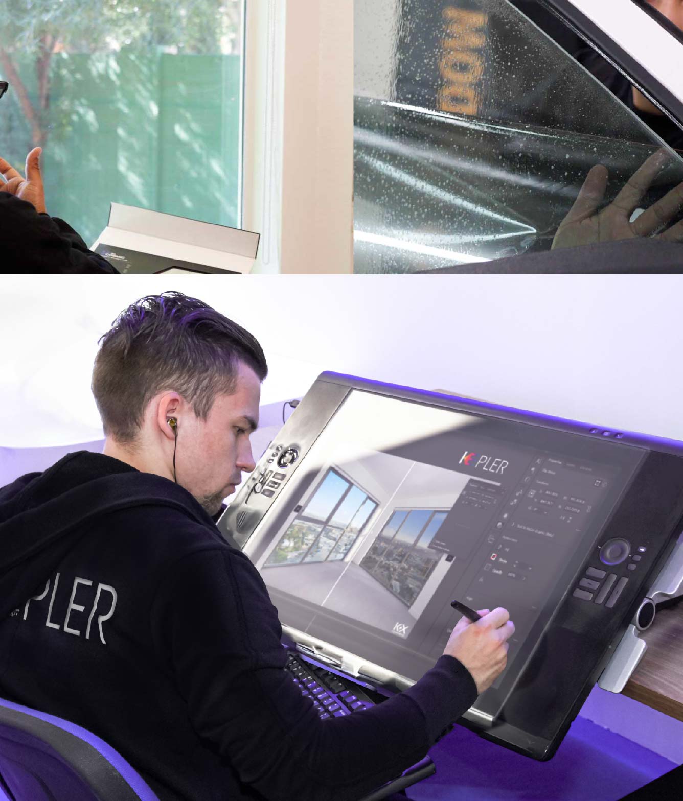 Kepler Specialist Performing Commercial Window Tinting in Evans Evans
