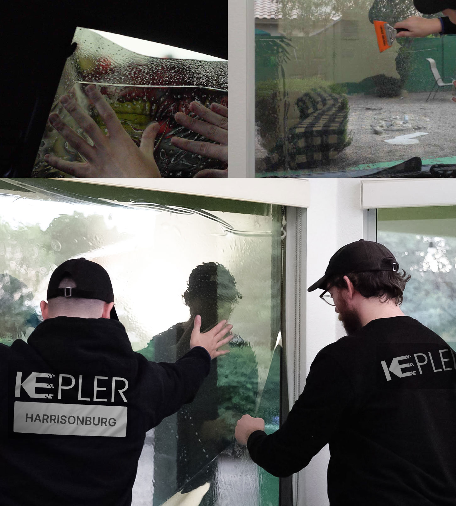 Kepler Technician Fitting Advanced Window Tint to Home in Harrisonburg