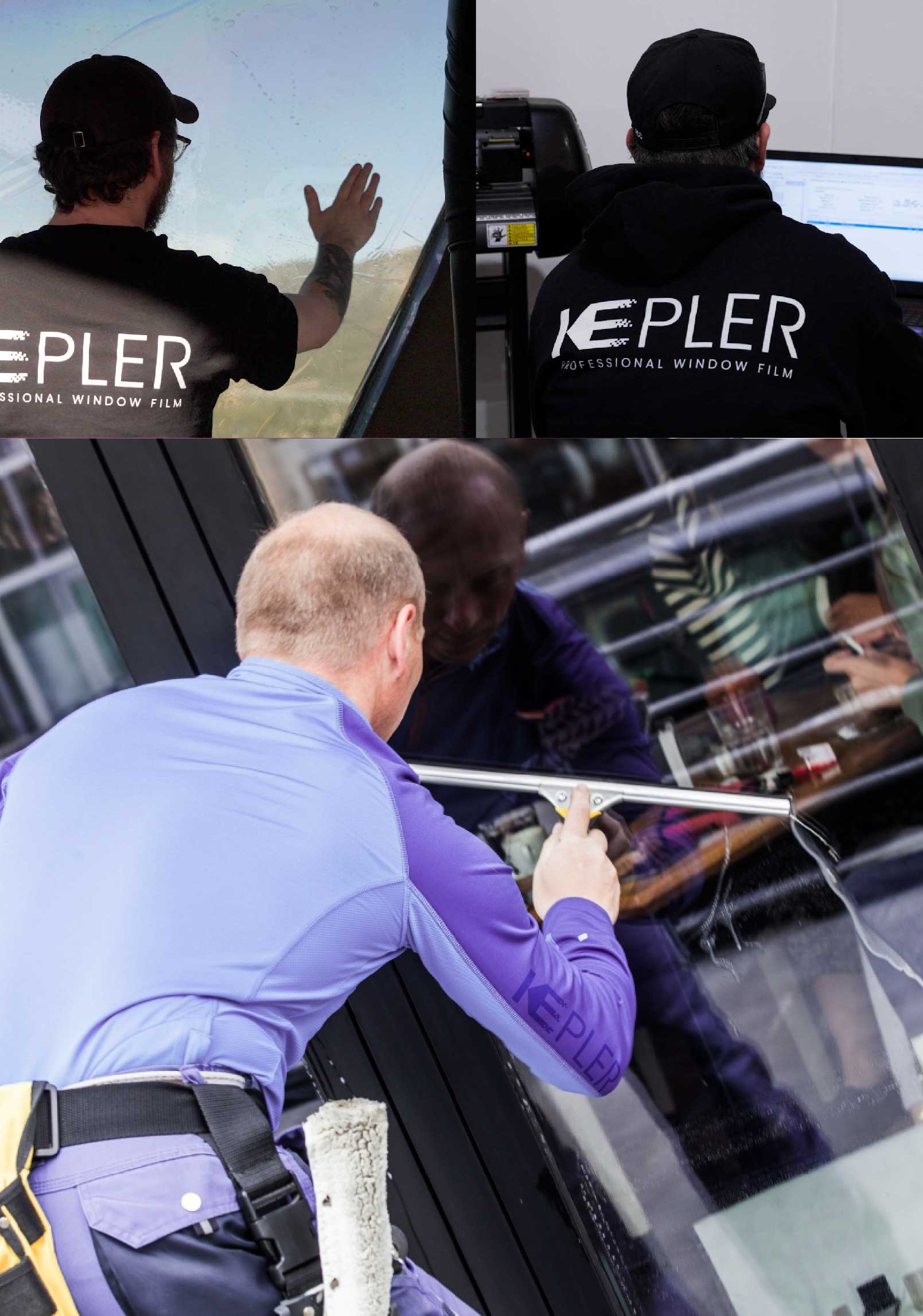 Kepler Expert Applying Anti-Graffiti Window Film to a Bolingbrook Shop Front