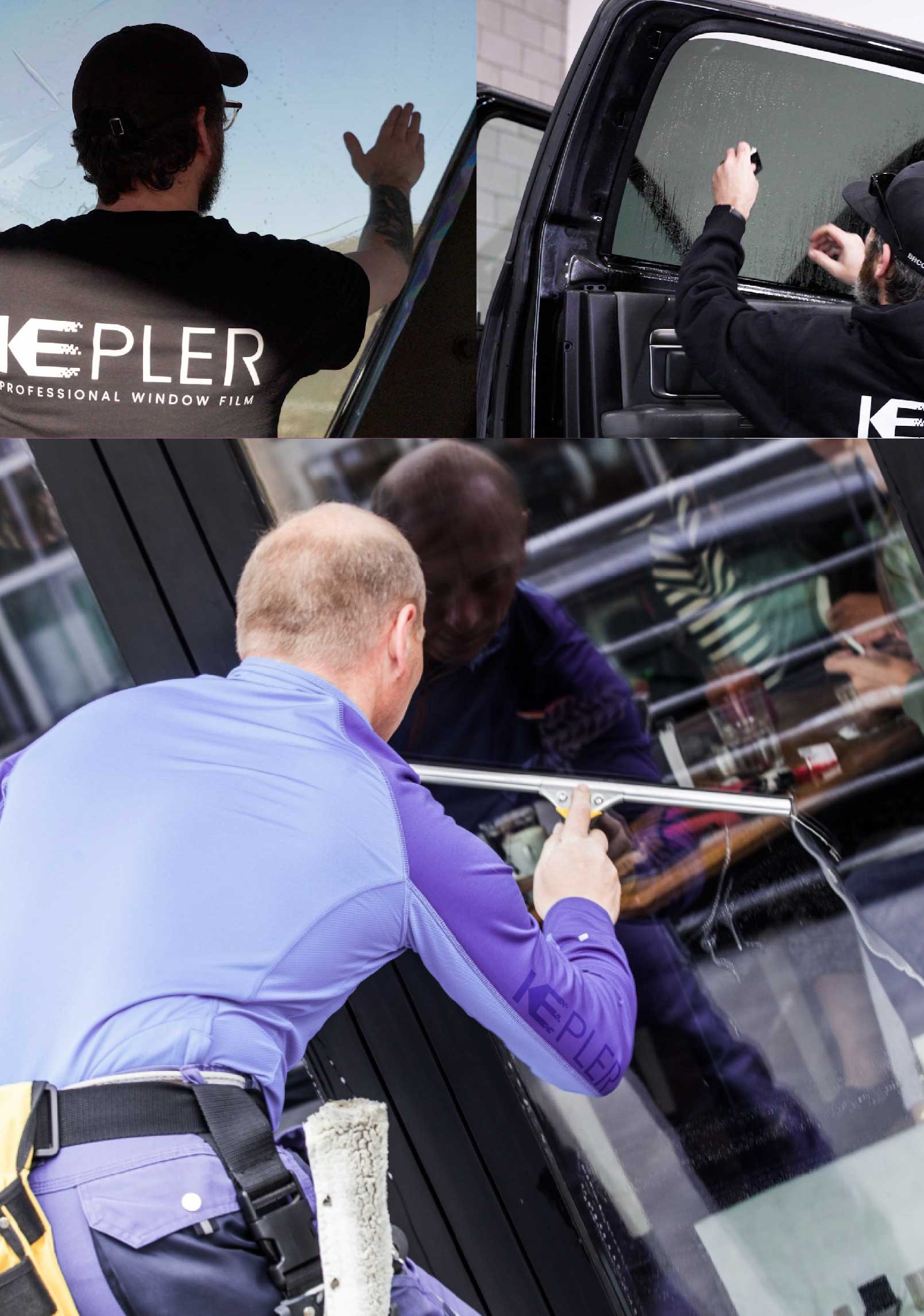 Kepler Skilled Applying Anti-Graffiti Window Film to a Woodbridge Shop Front