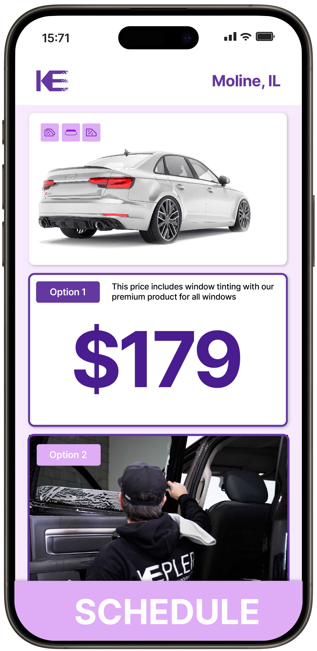 View Reasonable Car Window Tinting Prices in Moline, Illinois