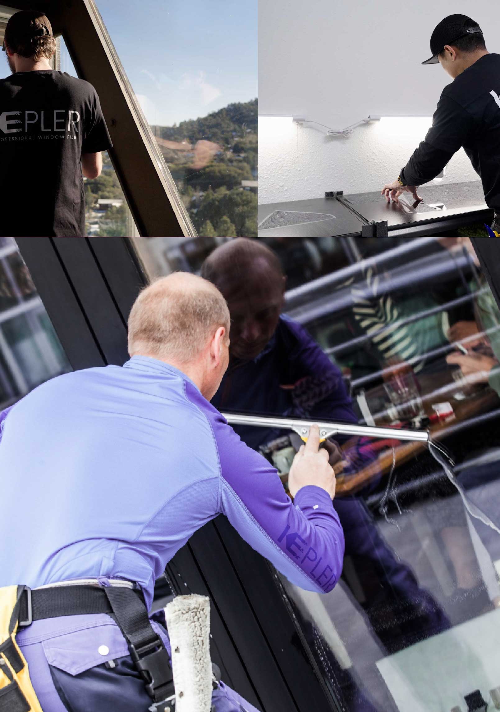 Kepler Skilled Applying Anti-Graffiti Window Film to a Bethel Park Shop Front