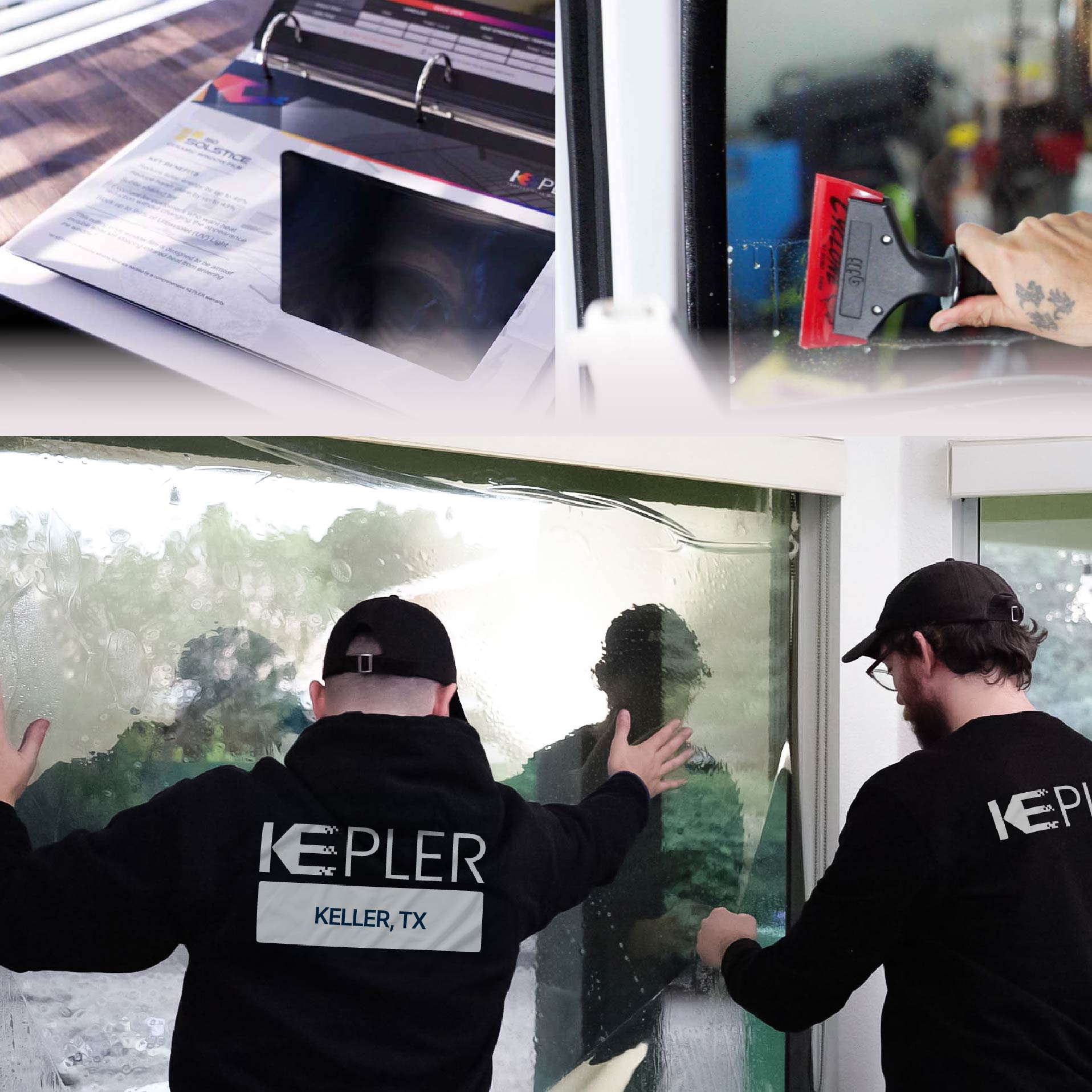 Kepler Specialist Performing Commercial Window Tinting in Keller Keller