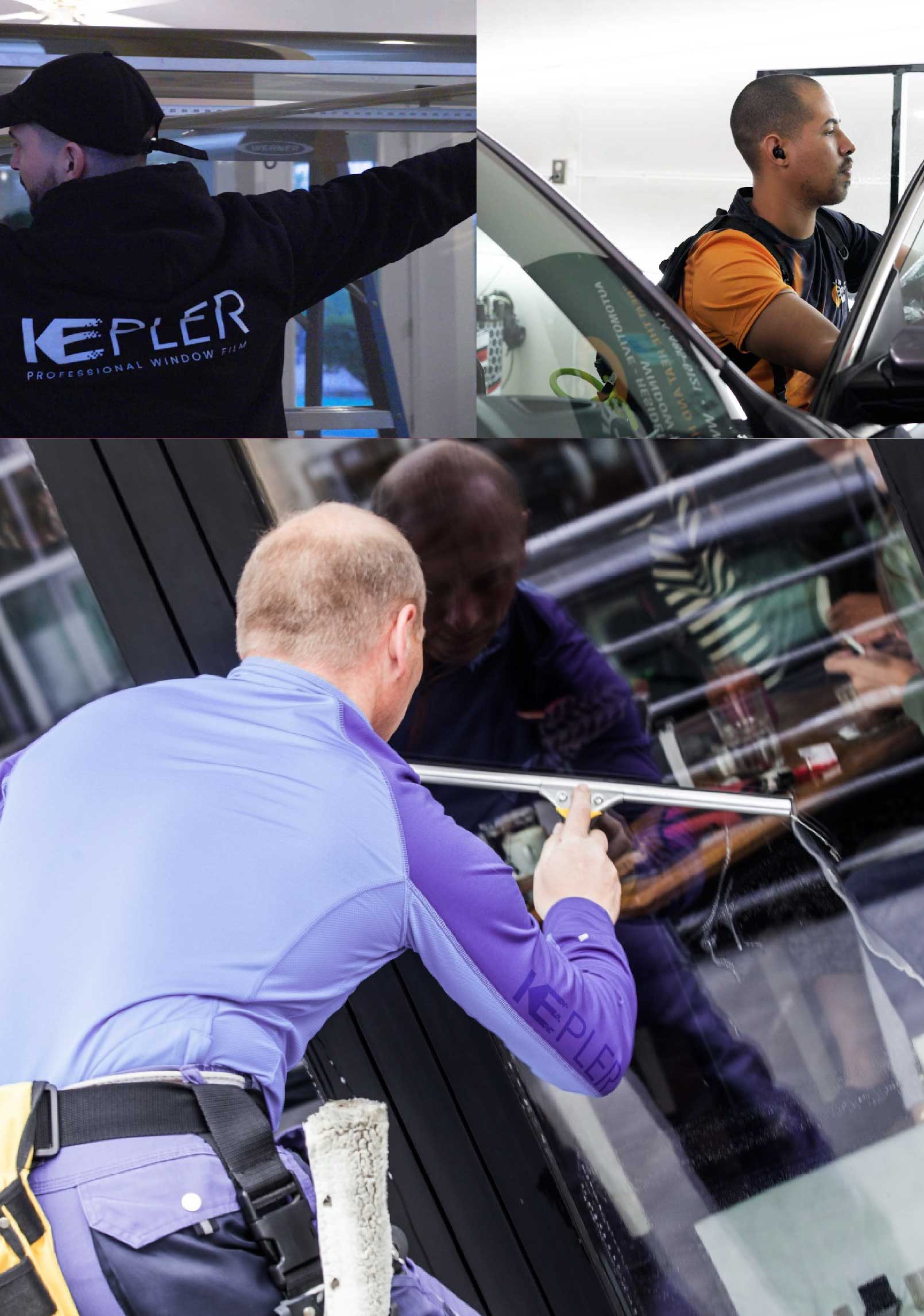 Kepler Professional Applying Anti-Graffiti Window Film to a Westminster Shop Front