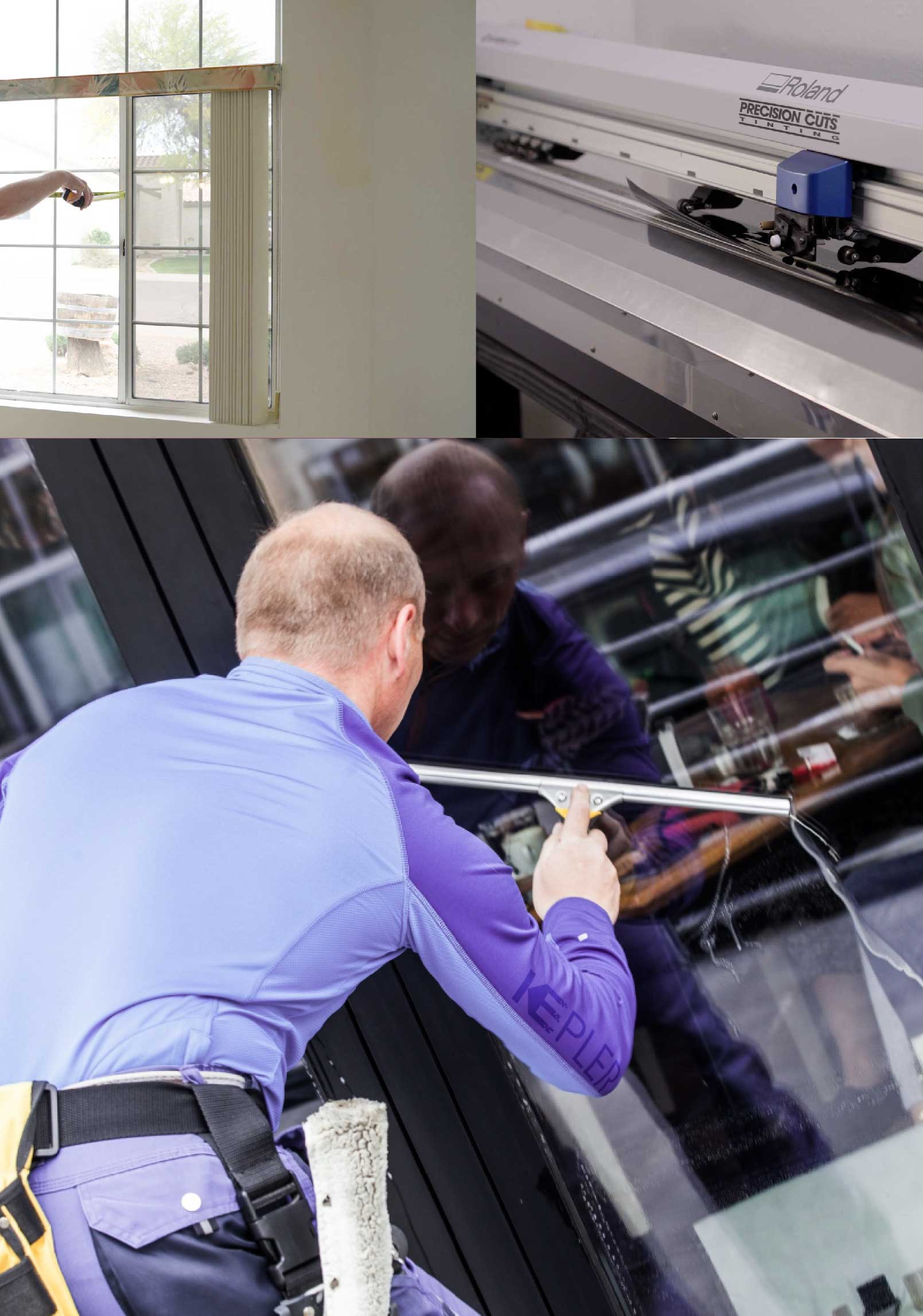Kepler Skilled Applying Anti-Graffiti Window Film to a Garland Shop Front