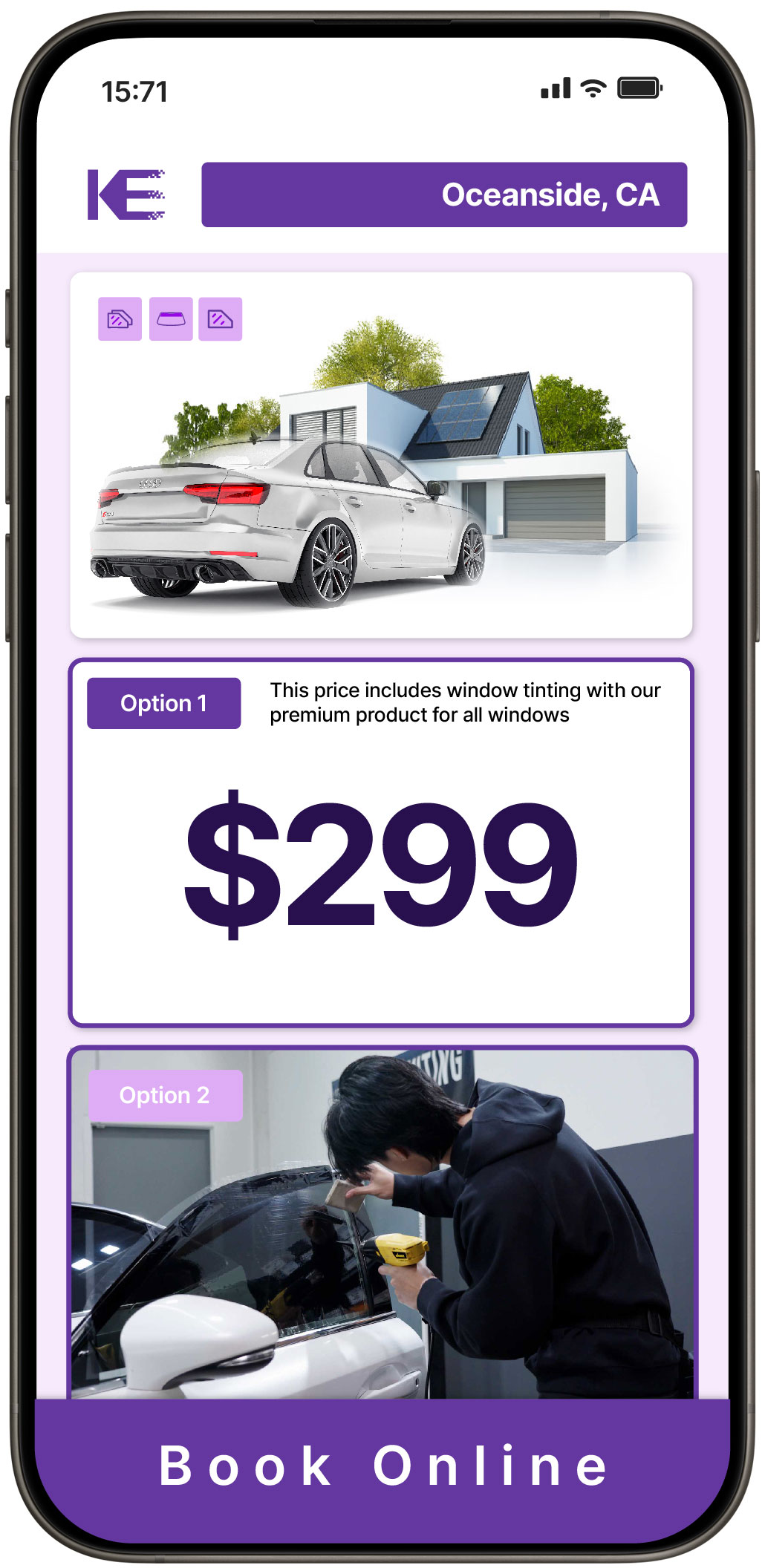 View Affordable Tesla Window Tinting Costs in Modesto, California