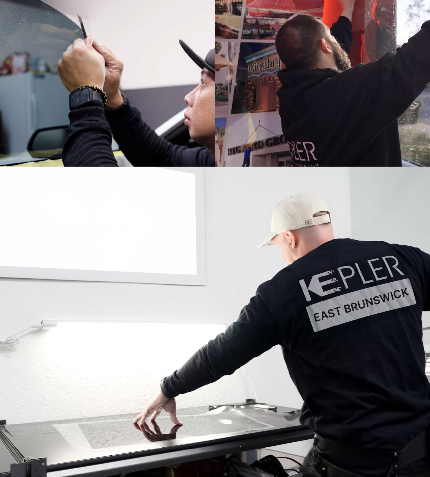 Window Tinting Specialist Cutting Film in East Brunswick, New Jersey