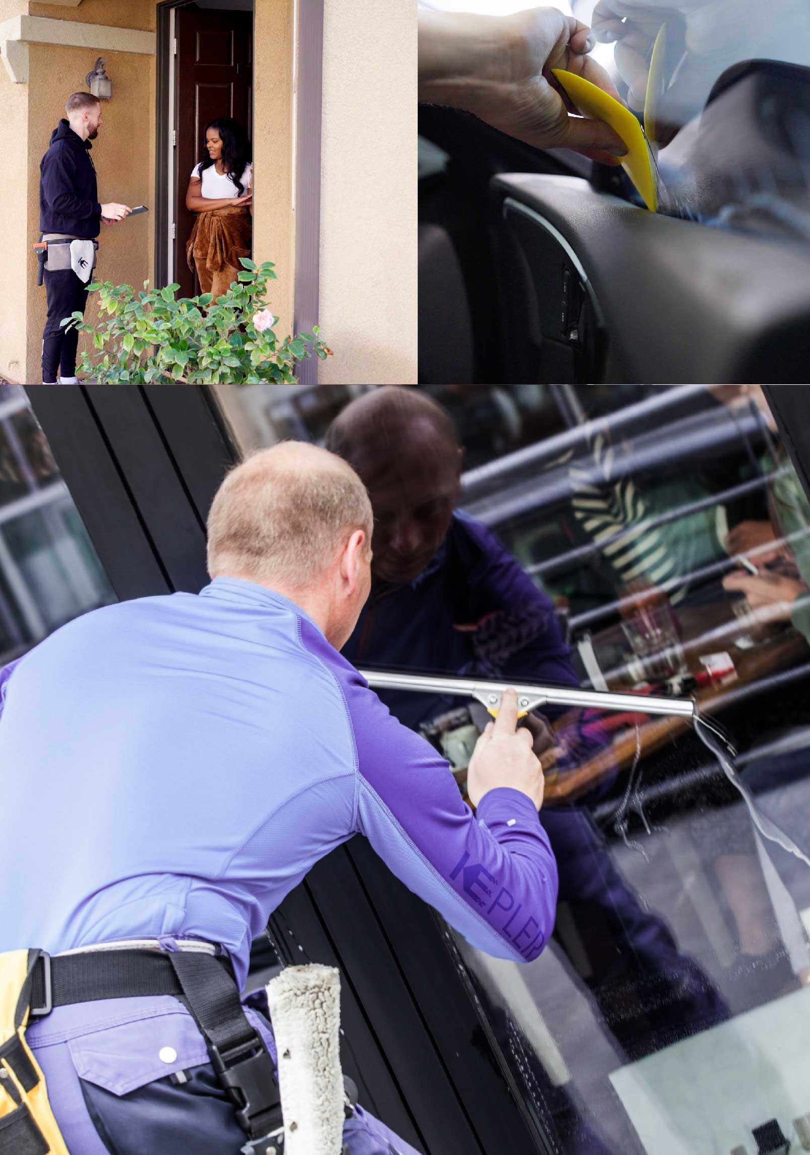 Kepler Expert Applying Anti-Graffiti Window Film to a Durant Shop Front