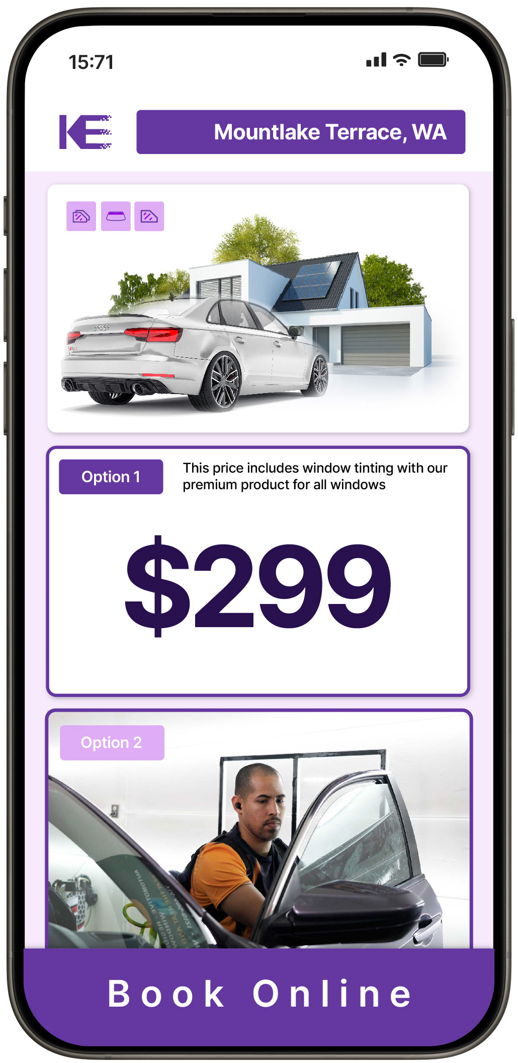 View Affordable Tesla Window Tinting Costs in Marysville, Washington