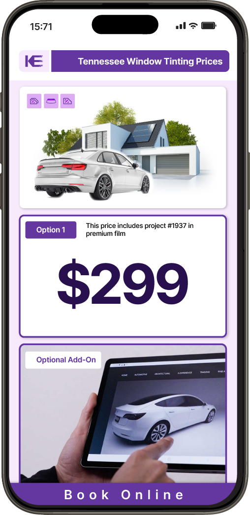 View Competitive Car Window Tinting Prices in Tennessee