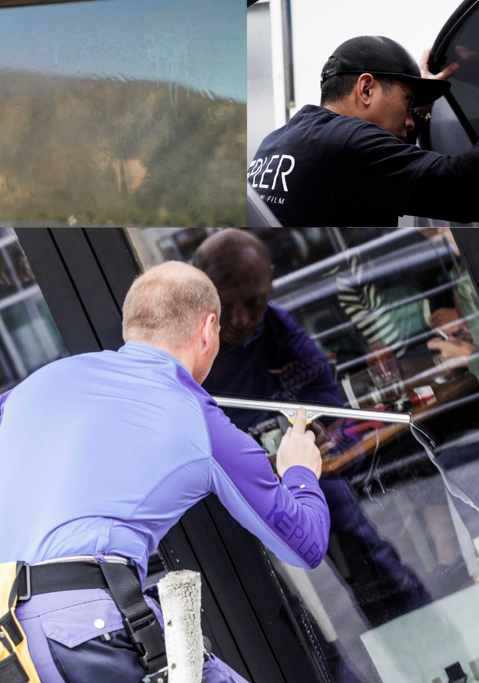 Kepler Skilled Applying Anti-Graffiti Window Film to a Harrisburg Shop Front