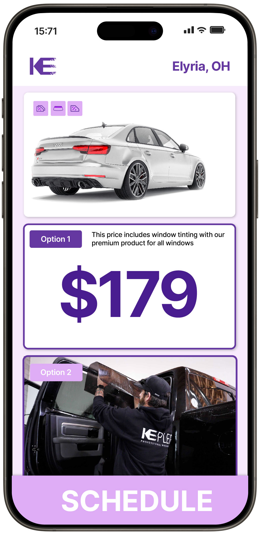 View Competitive Car Window Tinting Prices in Elyria, Ohio