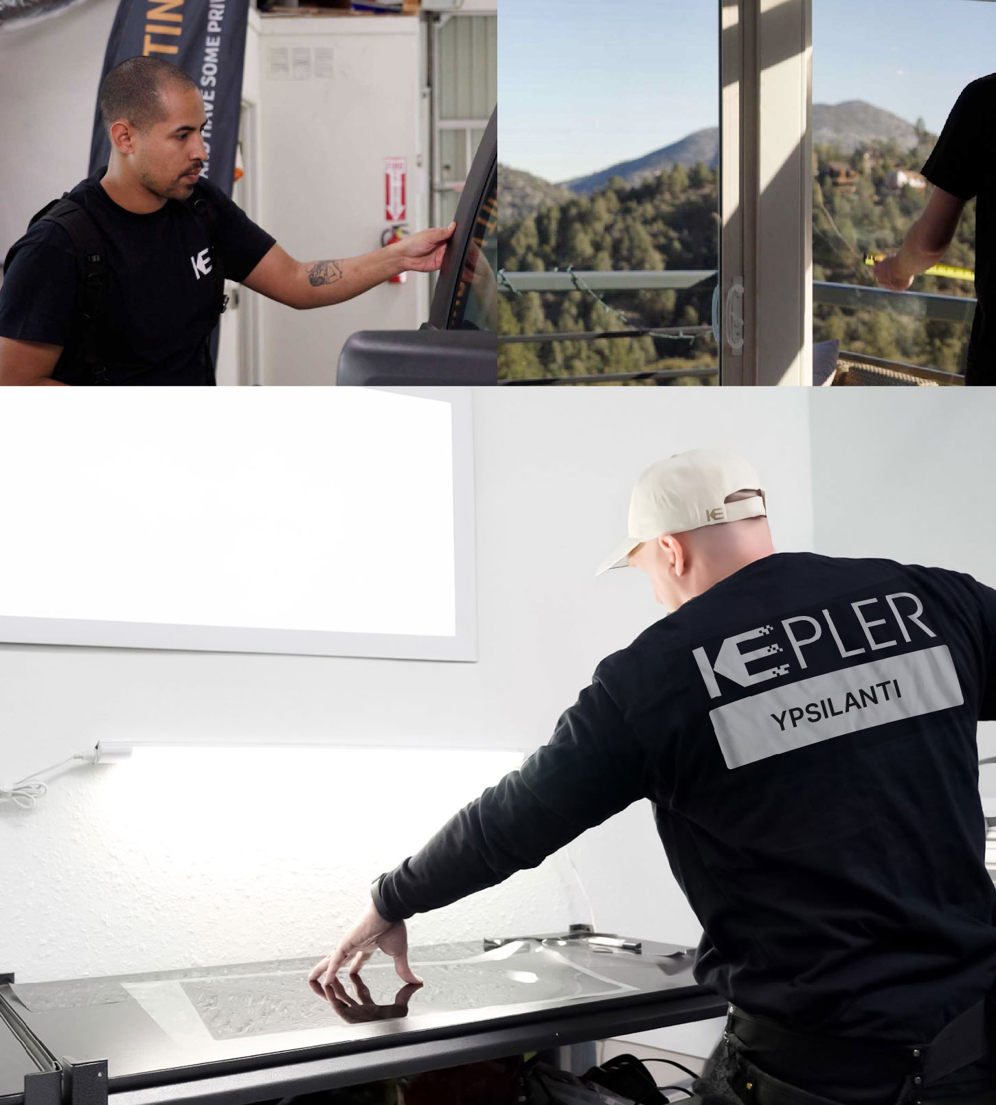 Window Tinting Specialist Cutting Film in Ypsilanti, Michigan