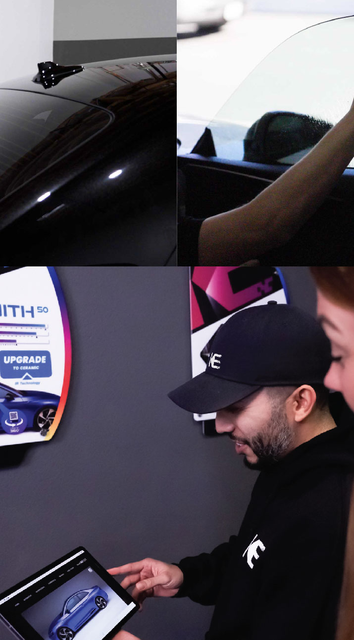 Kepler Dealer Showing Car Window Film Options to Customer in Flagstaff, Arizona