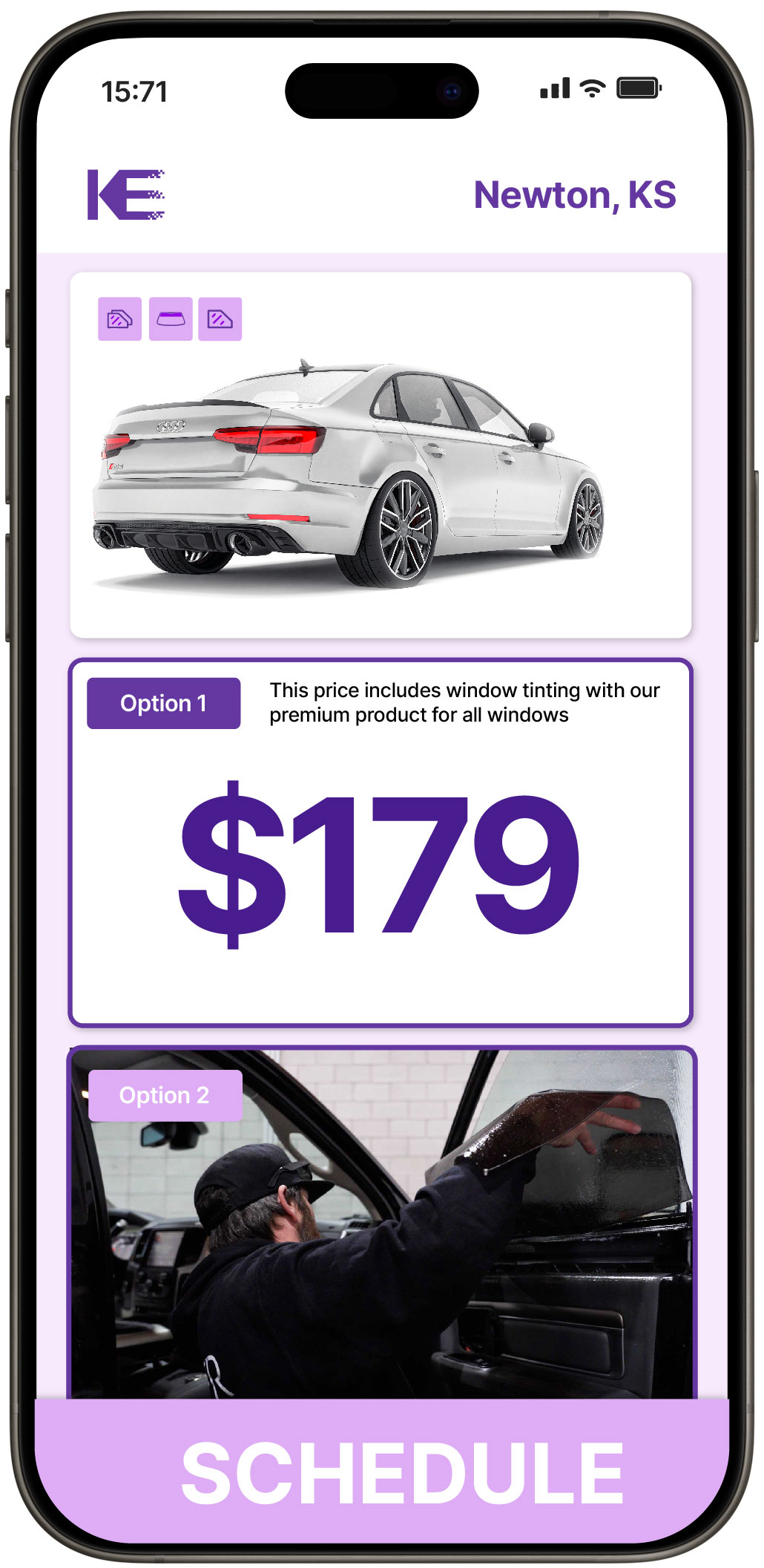 View Competitive Car Window Tinting Prices in Newton, Kansas