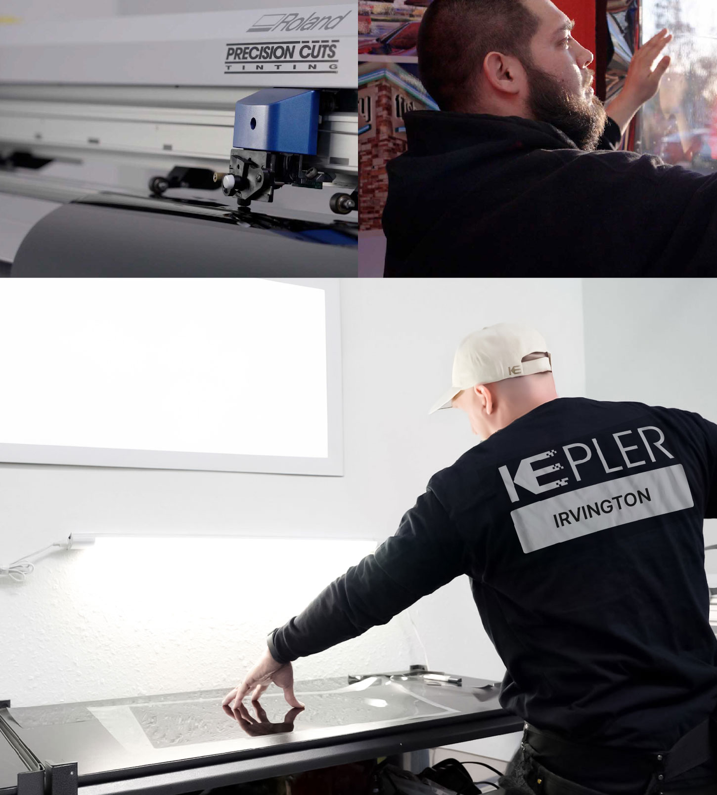 Window Tinting Specialist Cutting Film in Irvington, New Jersey