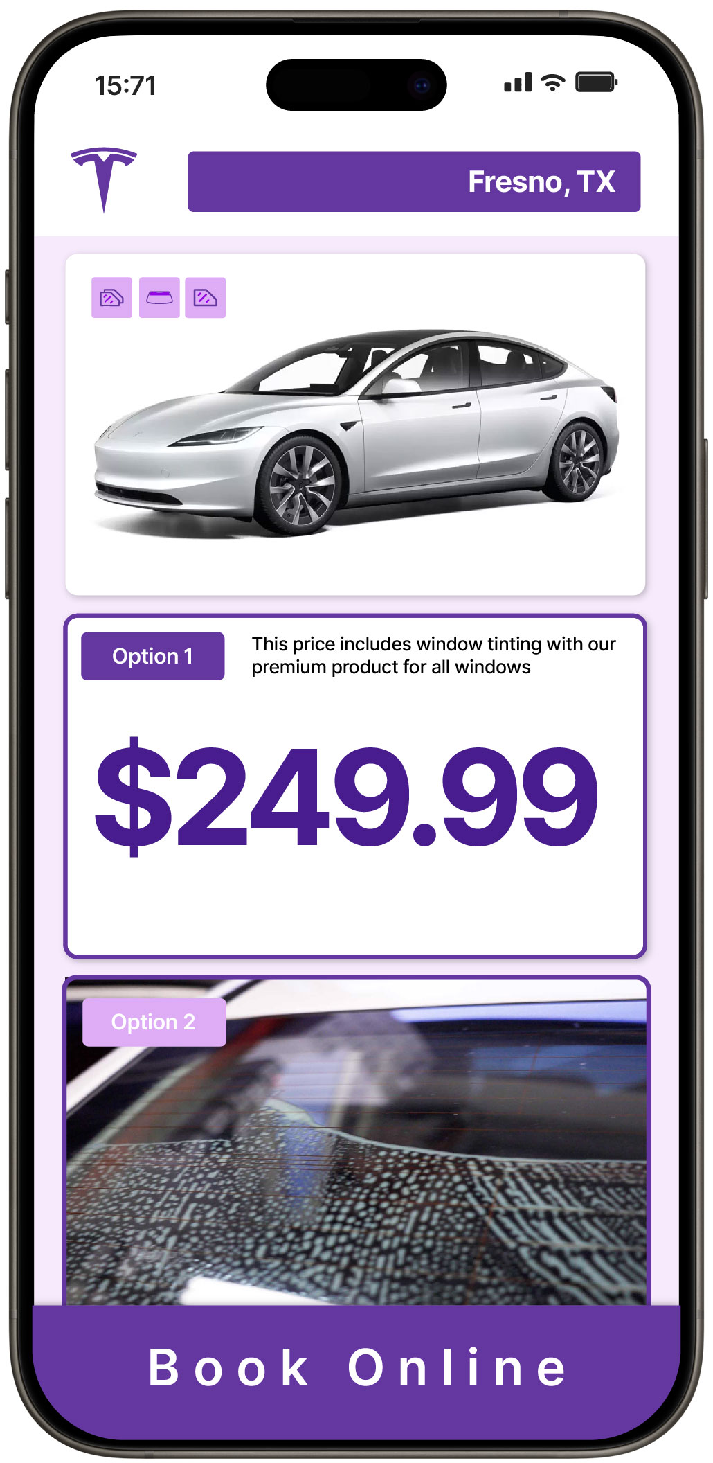 View Affordable Tesla Window Tinting Costs in Fresno, Texas