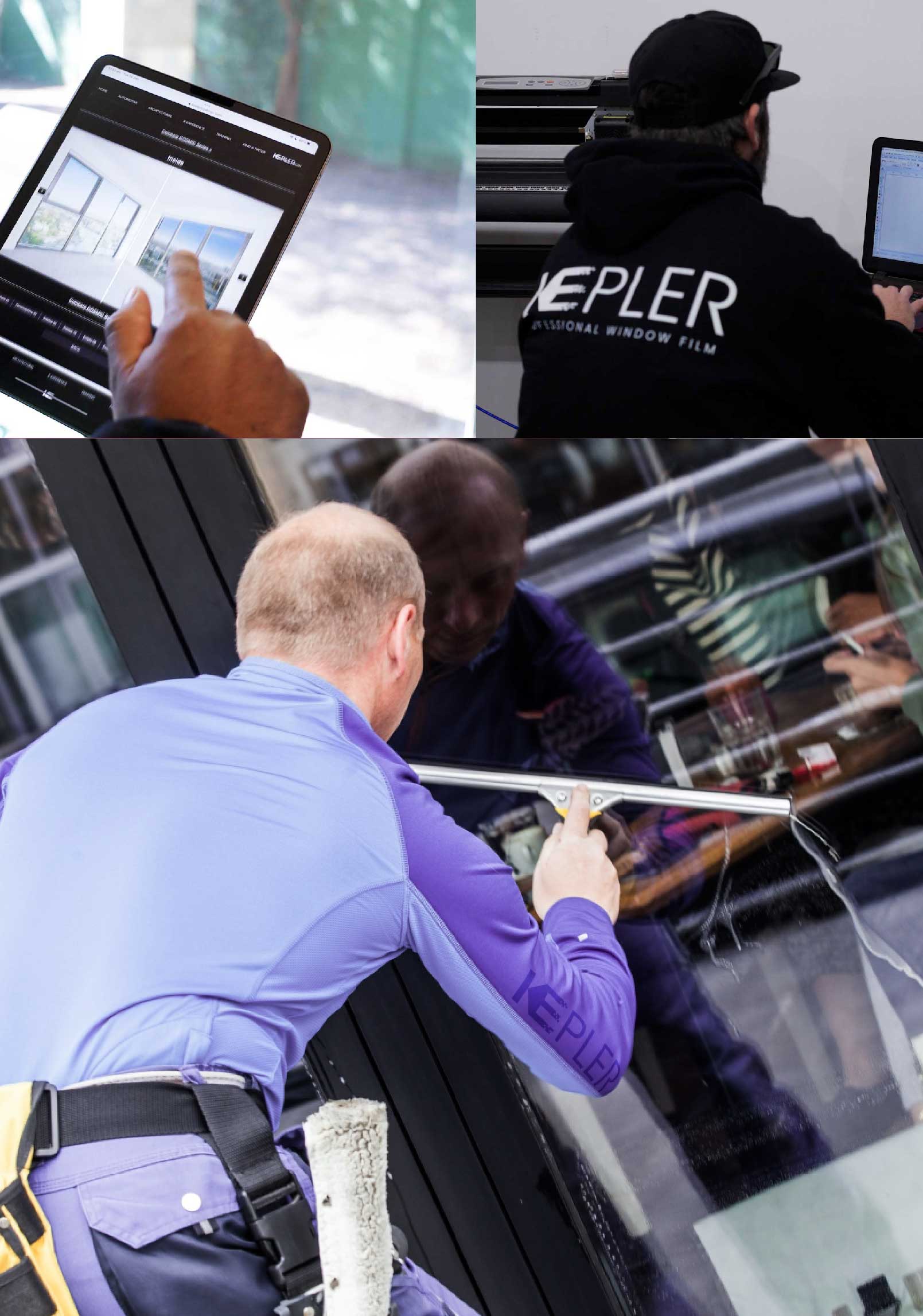 Kepler Expert Applying Anti-Graffiti Window Film to a Kenmore Shop Front