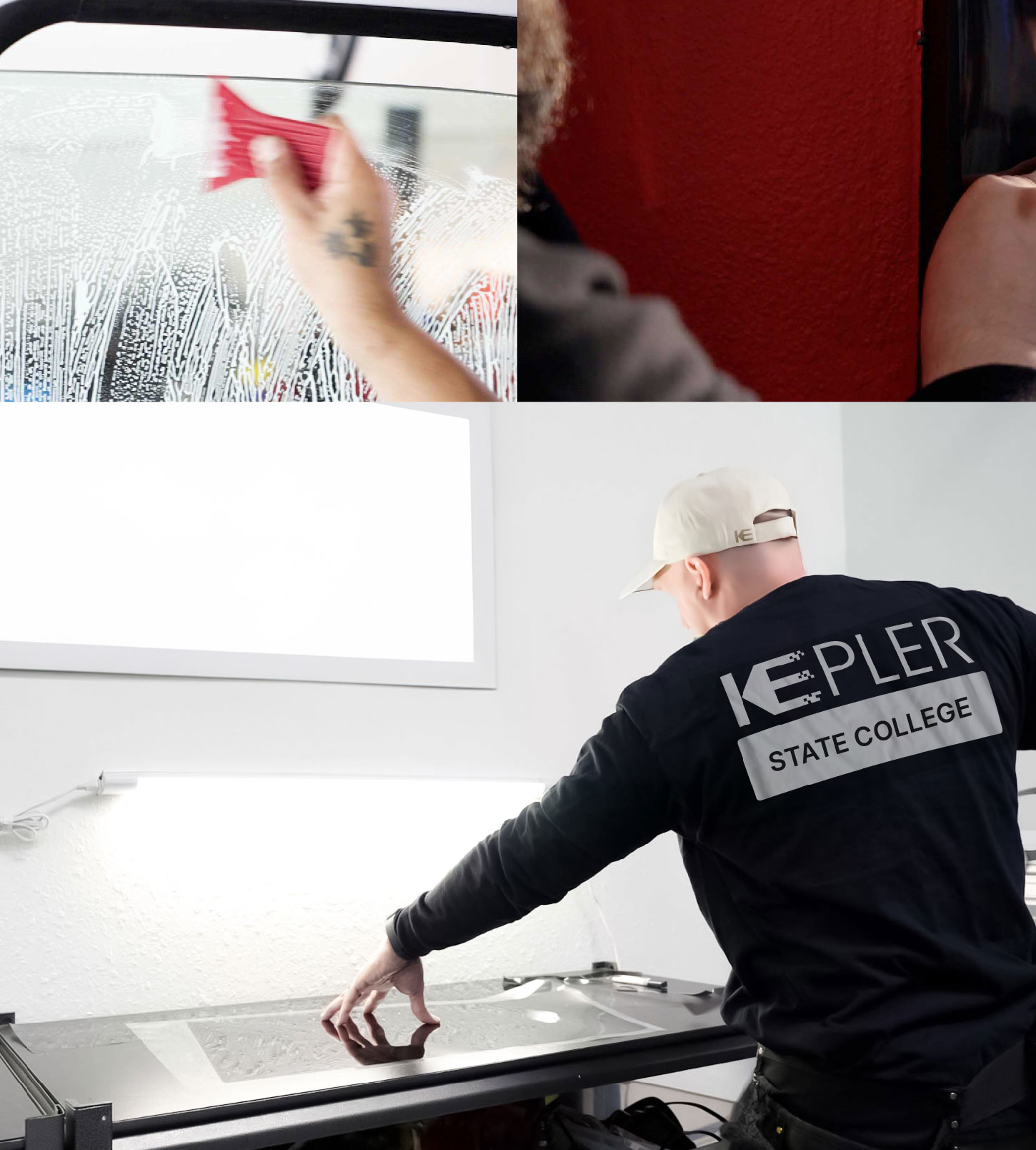 Window Tinting Specialist Cutting Film in State College, Pennsylvania