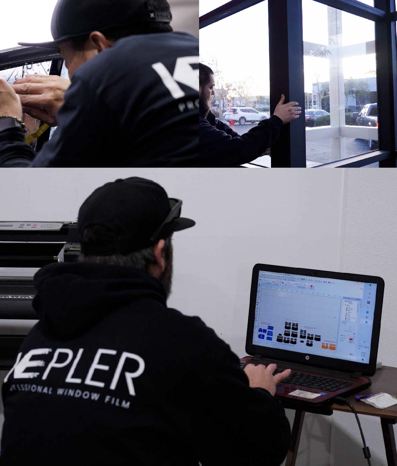 Ceramic Window Tinting Expert Cutting Film in Kennewick, Washington