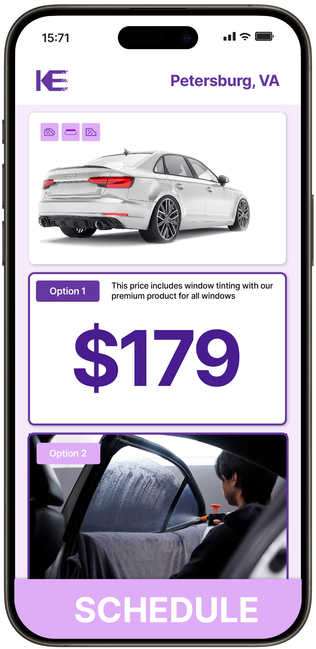 View Competitive Car Window Tinting Costs in Petersburg, Virginia