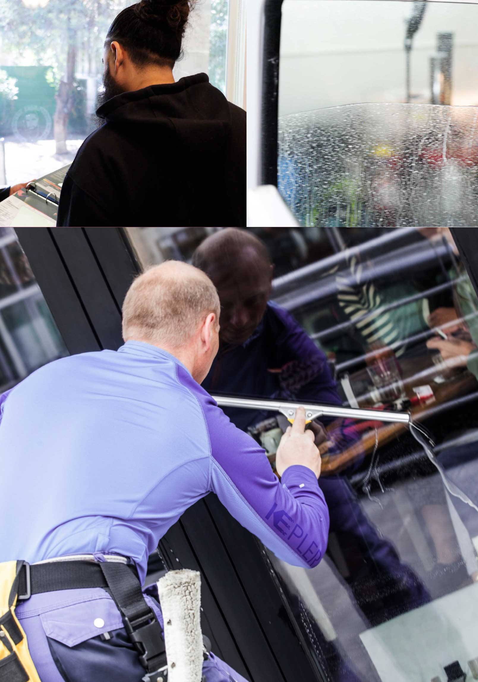 Kepler Professional Applying Anti-Graffiti Window Film to a Warren Shop Front