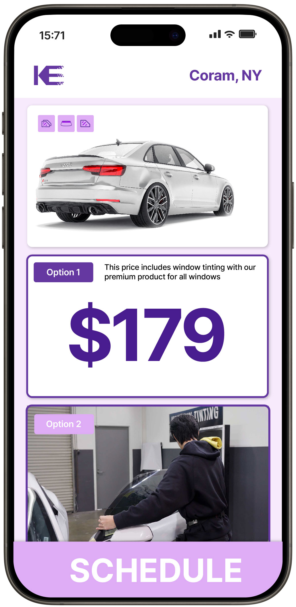 View Competitive Car Window Tinting Costs in Coram, New York